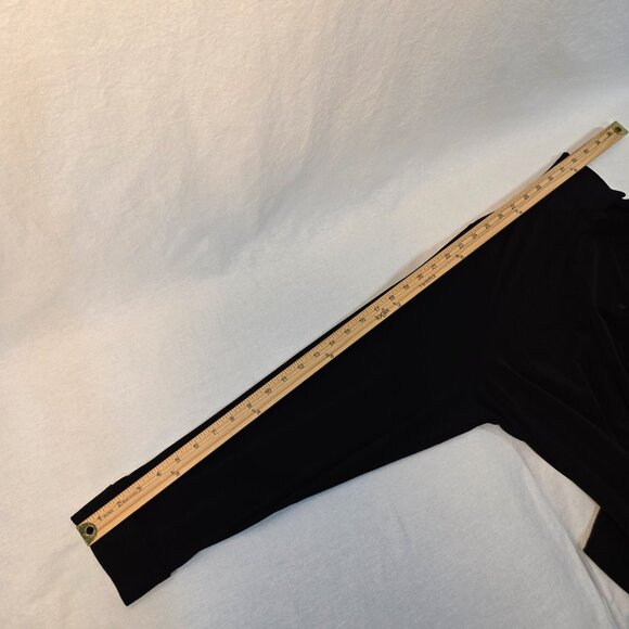 ADRIANNA PAPELL Solid Knit Long Sleeve Wing Full Button Black Shirt Size XXL NEW - Picture 16 of 16